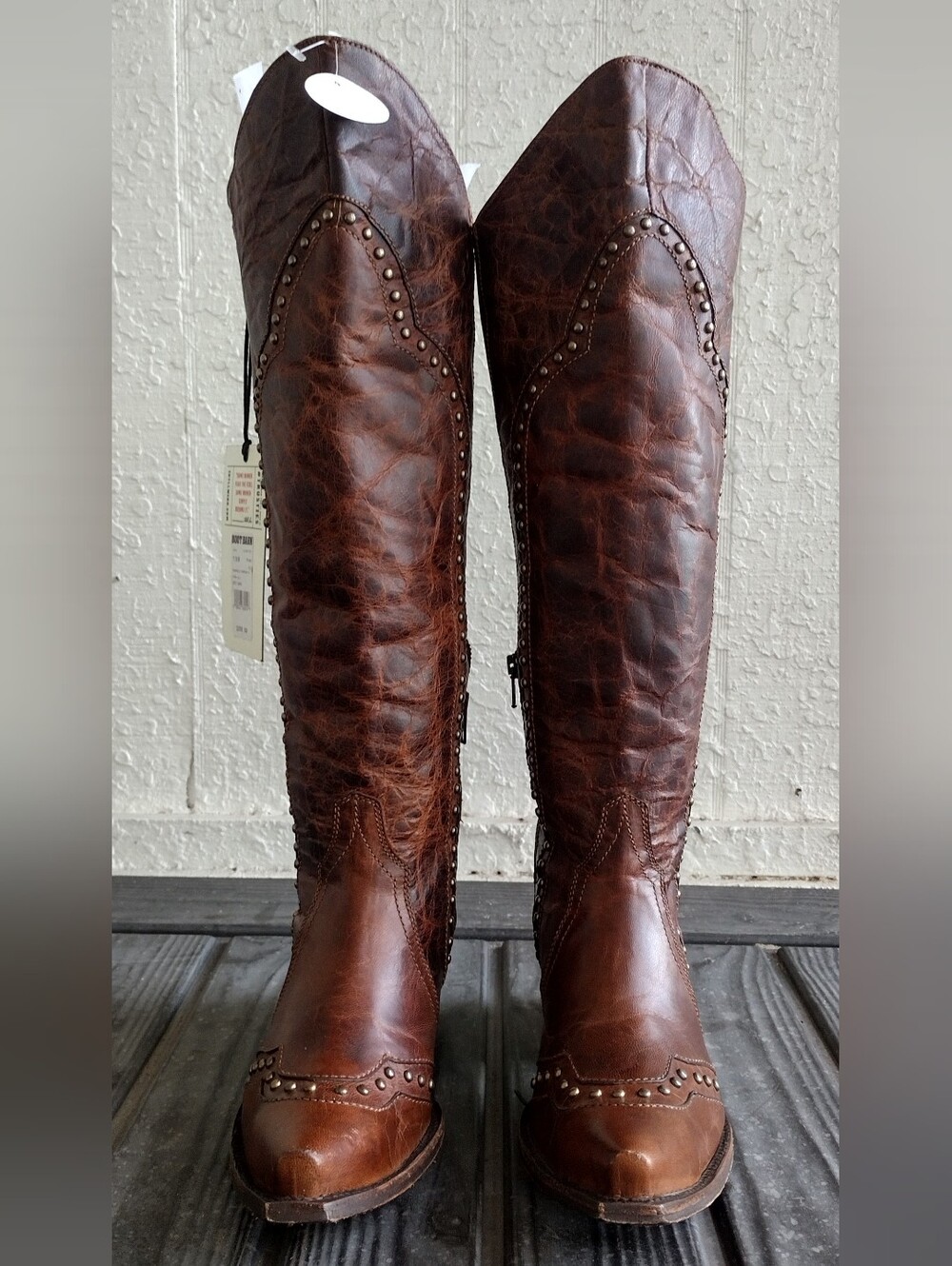Idyllwind Straight Up Orix Goat Leather Studded Tall Western Boots 7.5 NWT - Picture 5 of 10